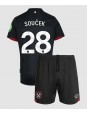 West Ham United Tomas Soucek #28 Venkovní dres pro děti 2024-25 Krátký Rukáv (+ trenýrky)